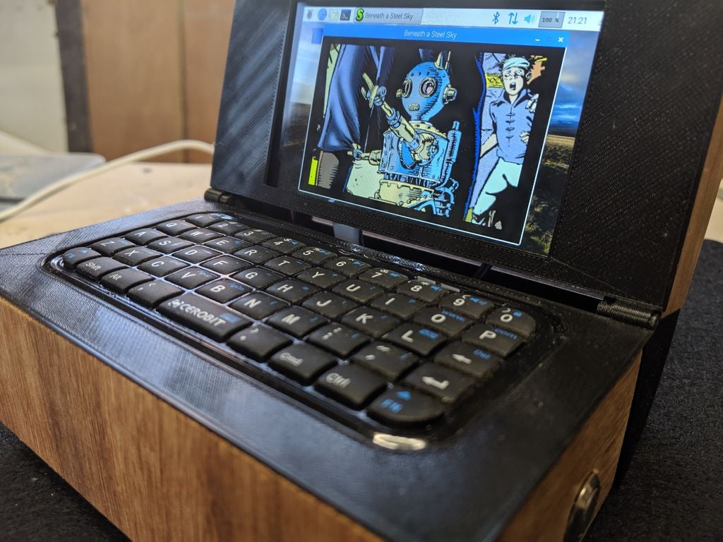 Tiny Wooden Laptop