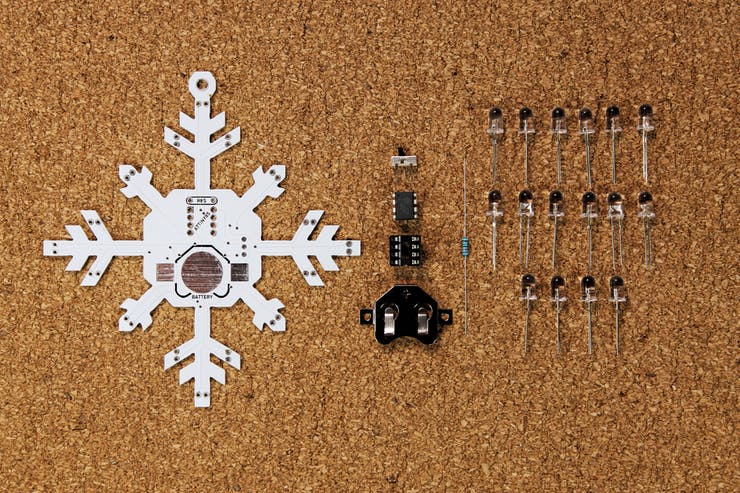 Shimmering Snowflake PCB Ornament