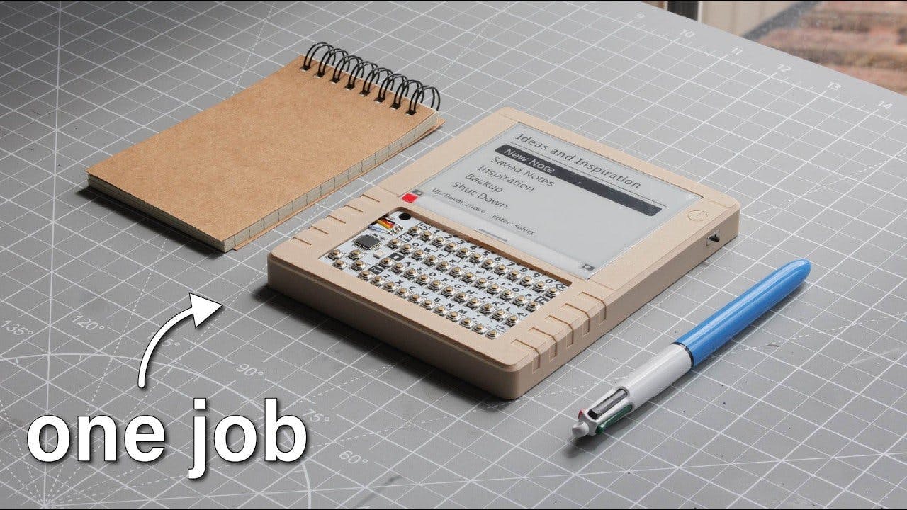 ePaper smart journal with Raspberry Pi, Waveshare display, and CardKB keyboard